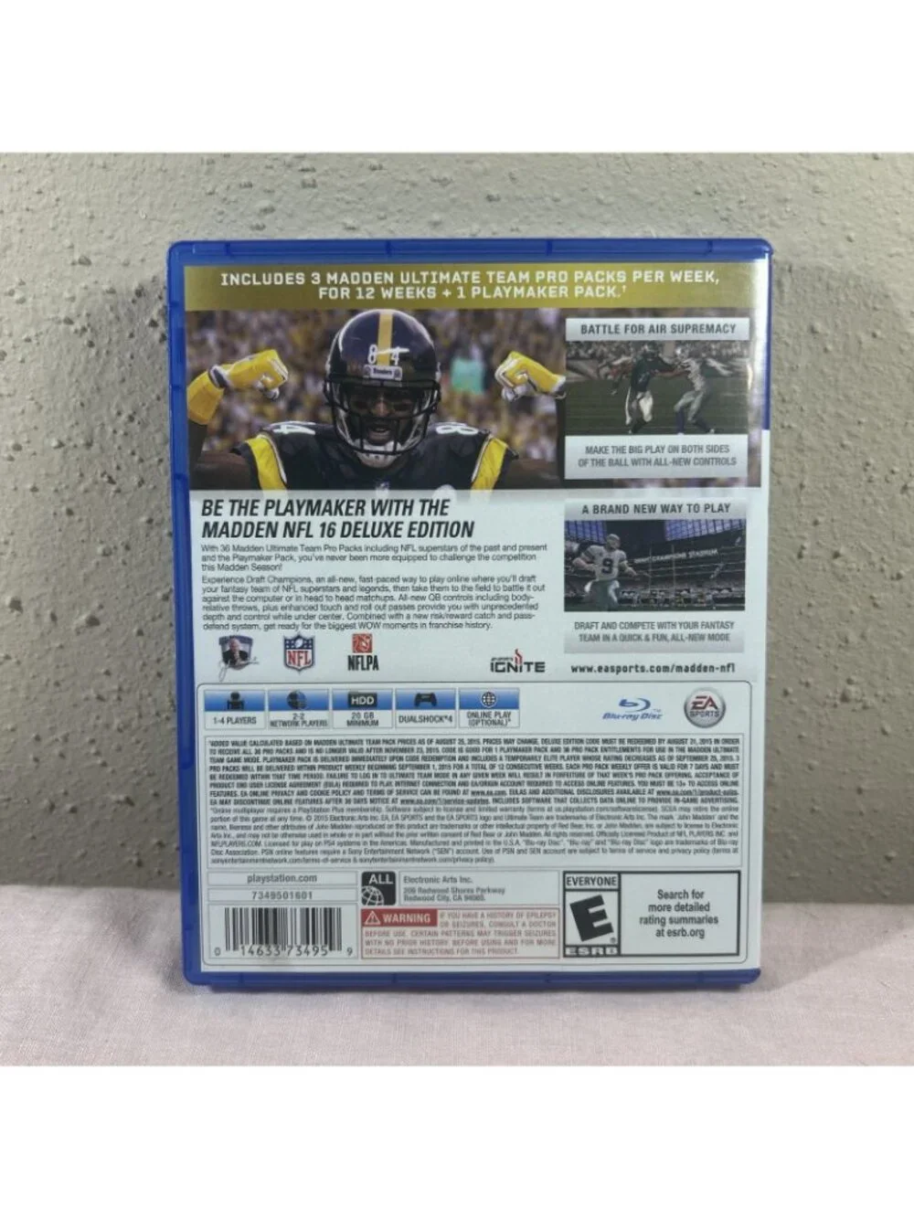 Madden NFL 16 Deluxe Edition (Sony PlayStation 4, 2015) Case Only No Game